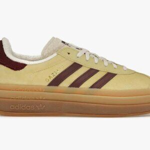 Adidas, Gazelle, Size 10, Color- Almost Yellow and Maroon, Leather/Suede
